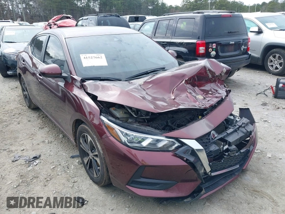 2022 Nissan Sentra SV with VIN 3N1AB8CV3NY310065, listed as a IAAI auction lot 41527662 with 91,207 mi miles and . Bid and sale history available at DreamBid. Image 13.
