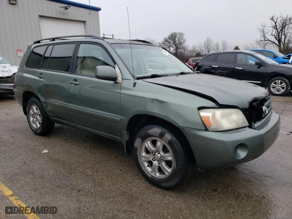 2005 Toyota Highlander with VIN JTEGP21A950088501, listed as a Copart auction lot 39482414 with 257,411 mi miles and Salvage Title. Bid and sale history available at carsss.com. Image 4.