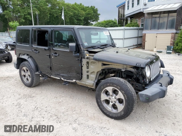 2018 Jeep Wrangler JK Unlimited Sahara with VIN 1C4HJWEG3JL921167, listed as a Copart auction lot 57310714 with 59,110 mi miles and Salvage Title. Bid and sale history available at carsss.com. Image 4.