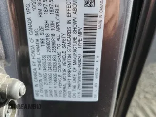 2020 Honda CR-V EX-L with VIN 2HKRW1H87LH428290, listed as a Copart auction lot 77001044 with 51,871 mi miles and Salvage Title. Bid and sale history available at carsss.com. Image 13.