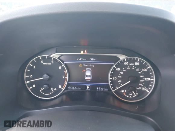 2021 Nissan Altima SV with VIN 1N4BL4DV5MN410885, listed as a IAAI auction lot 41809083 with 61,362 mi miles and . Bid and sale history available at DreamBid. Image 7.