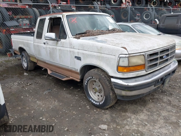 1995 Ford F-150 with VIN 1FTEX15N5SKA55739, listed as a IAAI auction lot 41222165 with 1 mi miles. Bid and sale history available at carsss.com. Image 1.