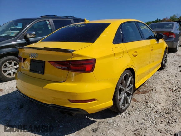 2017 Audi S3 Premium Plus with VIN WAUB1GFFXH1070683, listed as a Copart auction lot 58864992 with 63,352 mi miles. Bid and sale history available at carsss.com. Image 4.
