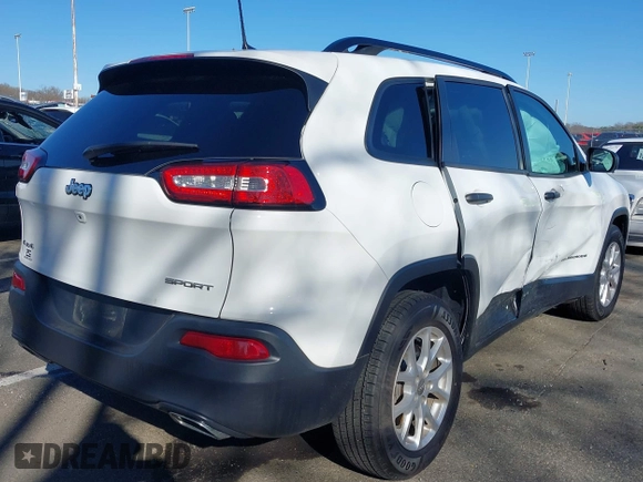 2016 Jeep Cherokee Sport with VIN 1C4PJMASXGW359186, listed as a IAAI auction lot 41930264 with 32,581 mi miles. Bid and sale history available at carsss.com. Image 4.
