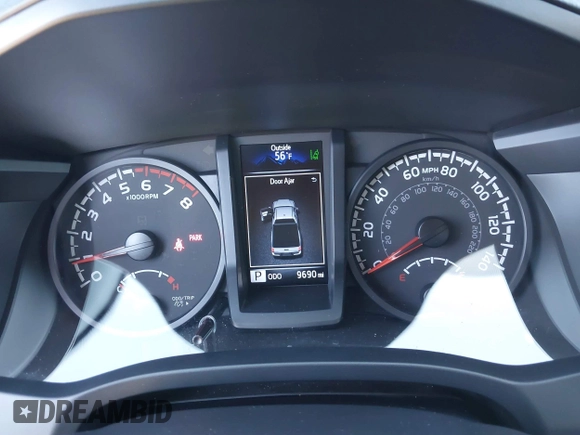 2023 Toyota Tacoma SR with VIN 3TYRX5GN9PT075342, listed as a IAAI auction lot 41652456 with 9,690 mi miles and . Bid and sale history available at DreamBid. Image 7.