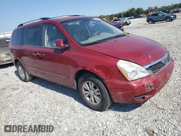 2011 Kia Sedona LX with VIN KNDMG4C77B6388700, listed as a Copart auction lot 71572634 with 169,016 mi miles and Salvage Title. Bid and sale history available at carsss.com. Image 4.