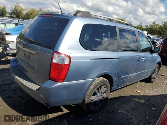 2009 Kia Sedona LX with VIN KNDMB233X96279951, listed as a Copart auction lot 73436374 with 76,558 mi miles and Clean Title. Bid and sale history available at carsss.com. Image 3.