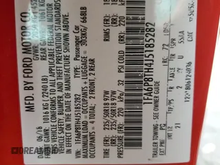 2018 Ford Mustang EcoBoost с VIN 1FA6P8TH4J5185282, выставлен на аукционе Copart как лот 59387205 с пробегом 83 397 миль миль и Списание • Salvage title. История ставок и продаж доступна на DreamBid. Изображение 13.