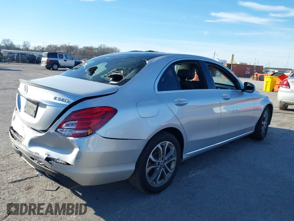 2017 Mercedes-Benz C 300 with VIN 55SWF4KB4HU222728, listed as a IAAI auction lot 38335318 with 64,285 mi miles and . Bid and sale history available at carsss.com. Image 4.