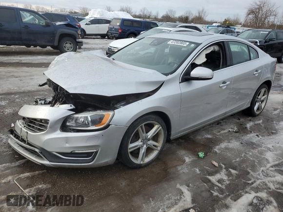 2016 Volvo S60 T5 Premier with VIN YV1612TK9G2414001, listed as a Copart auction lot 47202865 with 0 mi miles and Salvage Title. Bid and sale history available at carsss.com. Image 1.