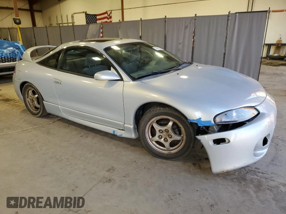 1997 Mitsubishi Eclipse GS-T with VIN 4A3AK54F9VE024251, listed as a Copart auction lot 46135205 with 199,366 mi miles and Salvage Title. Bid and sale history available at carsss.com. Image 4.