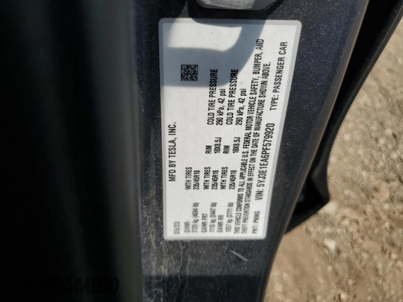 2023 Tesla Model 3 z VIN 5YJ3E1EA6PF579920, wystawiony jako Copart lot #60543565 z przebiegiem 55 574 mil mil oraz Czysty tytuł • Clean title. Historia ofert i sprzedaży dostępna na DreamBid. Obrazek 12.