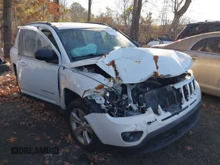 2013 Jeep Compass Sport with VIN 1C4NJCBB0DD116624, listed as a IAAI auction lot 41165639 with 120,164 mi miles. Bid and sale history available at carsss.com. Image 1.