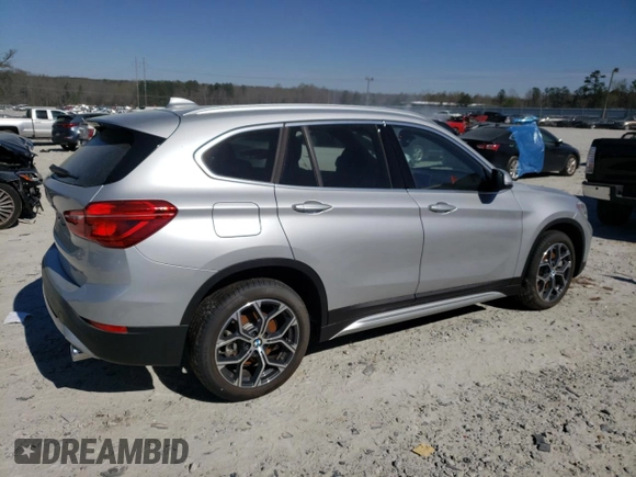 2021 BMW X1 xDrive28i with VIN WBXJG9C08M5T66350, listed as a Copart auction lot 43966353 with 1,721 mi miles. Bid and sale history available at carsss.com. Image 3.