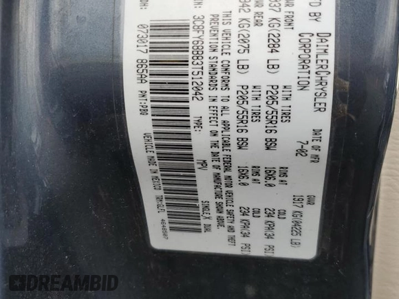 2003 Chrysler PT Cruiser Limited with VIN 3C8FY68B83T512042, listed as a Copart auction lot 81762694 with 108,181 mi miles and Clean Title. Bid and sale history available at DreamBid. Image 13.