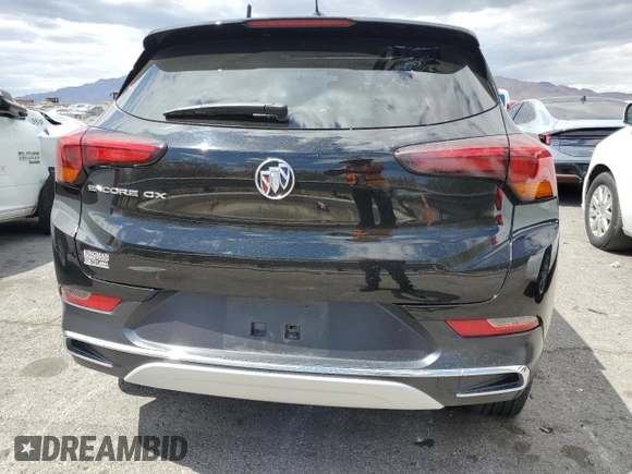 2022 Buick Encore GX Essence with VIN KL4MMFSL7NB147731, listed as a Copart auction lot 54789555 with 17,217 mi miles and Salvage title. Bid and sale history available at DreamBid. Image 6.