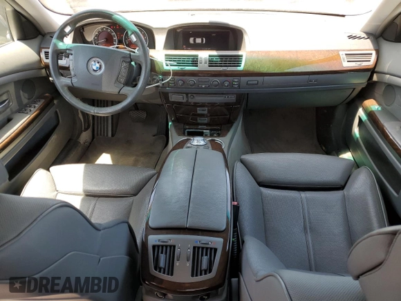 2005 BMW 7 Series with VIN WBAGL63545DP74927, listed as a Copart auction lot 58099475 with 81,387 mi miles and Clean title. Bid and sale history available at DreamBid. Image 8.
