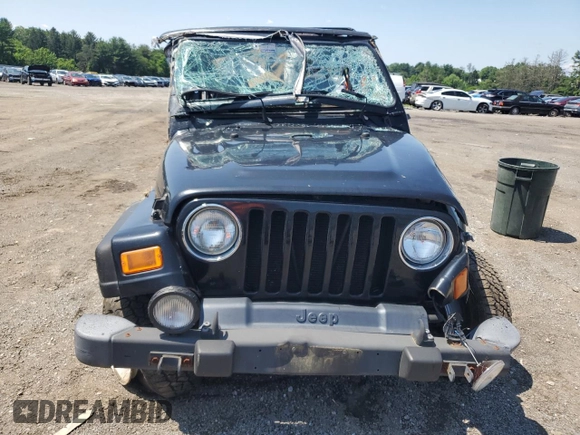 2002 Jeep Wrangler Sport with VIN 1J4FA49S02P721457, listed as a Copart auction lot 61726855 with 76,191 mi miles and Salvage title. Bid and sale history available at DreamBid. Image 5.