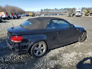 2011 BMW 1 Series 128i with VIN WBAUN1C51BVH82671, listed as a Copart auction lot 43661475 with 115,129 mi miles and Salvage Title. Bid and sale history available at carsss.com. Image 3.