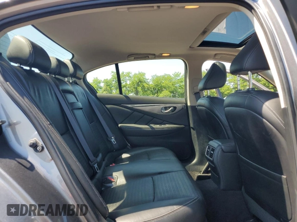 2015 Infiniti Q50 Premium with VIN JN1BV7AR6FM415389, listed as a Copart auction lot 61653845 with 124,141 mi miles and Salvage title. Bid and sale history available at DreamBid. Image 10.