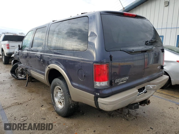 2000 Ford Excursion Limited with VIN 1FMNU43S4YEB85419, listed as a Copart auction lot 46796535 with 118,979 mi miles and Salvage title. Bid and sale history available at DreamBid. Image 2.