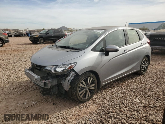 2017 Honda Fit EX-L with VIN JHMGK5H91HS008910, listed as a Copart auction lot 87458324 with 74,745 mi miles and Salvage title. Bid and sale history available at DreamBid. Image 1.