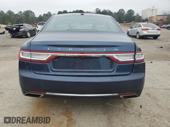 2017 Lincoln Continental Reserve with VIN 1LN6L9RP5H5637448, listed as a Copart auction lot 44583065 with 107,371 mi miles and Salvage Title. Bid and sale history available at carsss.com. Image 6.