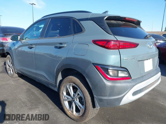 2022 Hyundai Kona SEL with VIN KM8K62AB2NU812222, listed as a IAAI auction lot 41960027 with 83,529 mi miles. Bid and sale history available at carsss.com. Image 3.