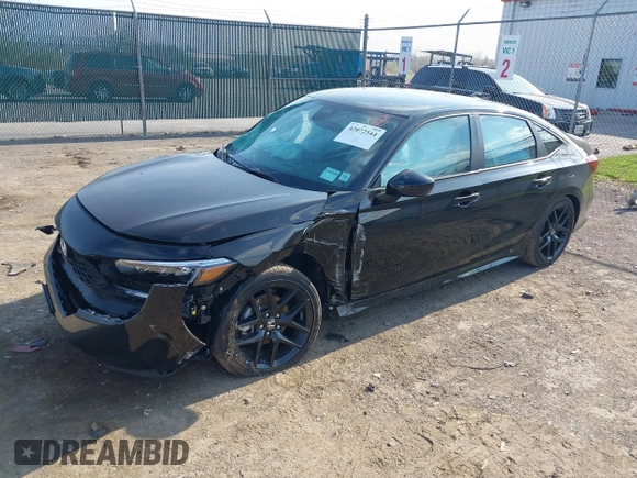2025 Honda Civic Sport with VIN 2HGFE2F50SH566900, listed as a IAAI auction lot 42072544 with 726 mi miles and . Bid and sale history available at DreamBid. Image 2.