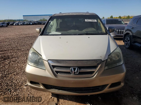 2007 Honda Odyssey EX-L with VIN 5FNRL38657B429817, listed as a Copart auction lot 54777025 with Not Provided miles and Salvage Title. Bid and sale history available at DreamBid. Image 5.