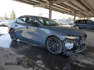 2024 Mazda 3 S Carbon Edition with VIN 3MZBPBCM7RM410798, listed as a Copart auction lot 52444015 with 17,150 mi miles and Non Repairable. Bid and sale history available at DreamBid. Image 4.