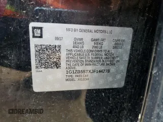 2018 Chevrolet Malibu LS with VIN 1G1ZB5STXJF144278, listed as a Copart auction lot 50584325 with 143,053 mi miles and Salvage Title. Bid and sale history available at DreamBid. Image 12.