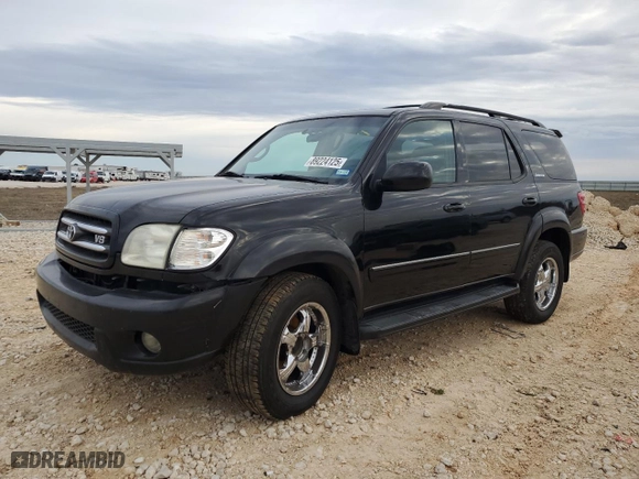2001 Toyota Sequoia Limited with VIN 5TDBT48A41S041363, listed as a Copart auction lot 89224125 with 214,144 mi miles and Salvage Title. Bid and sale history available at carsss.com. Image 1.