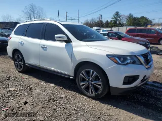 2019 Nissan Pathfinder S with VIN 5N1DR2MM7KC595961, listed as a Copart auction lot 50716175 with 107,677 mi miles and Salvage Title. Bid and sale history available at carsss.com. Image 4.