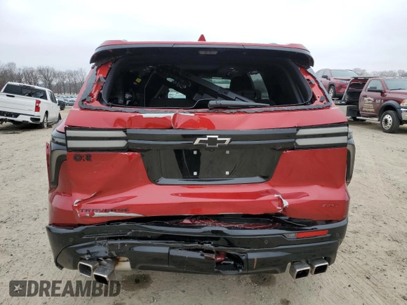 2024 Chevrolet Traverse FWD RS with VIN 1GNERLKS3RJ160044, listed as a Copart auction lot 43599455 with 6,448 mi miles and Salvage Title. Bid and sale history available at carsss.com. Image 6.