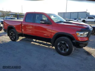 2019 Ram 1500 Rebel with VIN 1C6SRFET2KN629275, listed as a Copart auction lot 45167015 with 74,691 mi miles and Salvage Title. Bid and sale history available at carsss.com. Image 4.