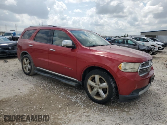 2011 Dodge Durango Citadel with VIN 1D4RD5GG9BC652941, listed as a Copart auction lot 54244575 with 157,714 mi miles and Salvage title. Bid and sale history available at DreamBid. Image 4.