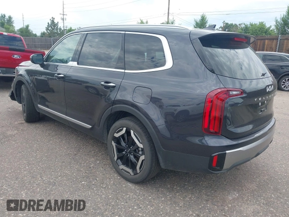 2025 Kia Telluride S with VIN 5XYP64GC0SG622891, listed as a IAAI auction lot 42781011 with 5,960 mi miles and . Bid and sale history available at DreamBid. Image 3.