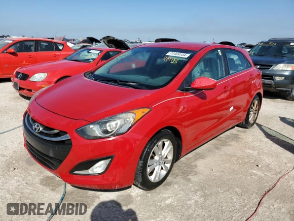 2013 Hyundai Elantra GT with VIN KMHD35LE8DU033447, listed as a Copart auction lot 74469134 with 0 mi miles and Salvage Title. Bid and sale history available at carsss.com. Image 1.