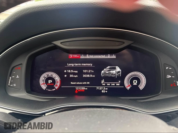 2019 Audi Q8 Premium Plus with VIN WA1BVAF19KD030815, listed as a IAAI auction lot 42471759 with 121,239 mi miles and . Bid and sale history available at DreamBid. Image 7.