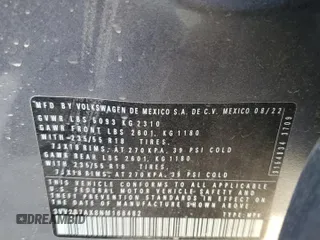 2022 Volkswagen Tiguan SE z VIN 3VV2B7AX8NM168482, wystawiony jako Copart lot #52752595 z przebiegiem 65 045 mil mil oraz Szkoda całkowita • Salvage title. Historia ofert i sprzedaży dostępna na DreamBid. Obrazek 12.