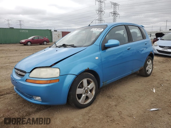2006 Chevrolet Aveo LT with VIN KL1TG666X6B645735, listed as a Copart auction lot 51172155 with 140,489 mi miles and Salvage title. Bid and sale history available at DreamBid. Image 1.