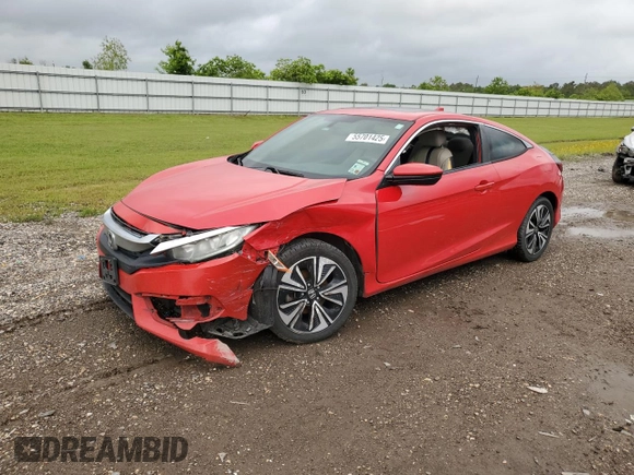 2016 Honda Civic EX-T with VIN 2HGFC3B34GH358526, listed as a Copart auction lot 55701425 with 209,139 mi miles and Salvage title. Bid and sale history available at DreamBid. Image 1.