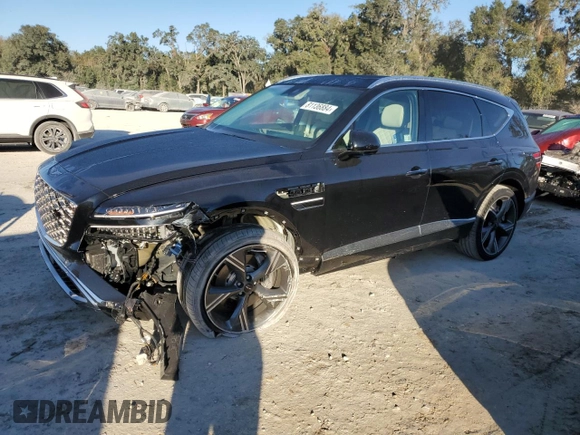 2025 Genesis GV80 Prestige with VIN KMUHEESC3SU218547, listed as a Copart auction lot 81136884 with 5,619 mi miles and Salvage Title. Bid and sale history available at DreamBid. Image 1.