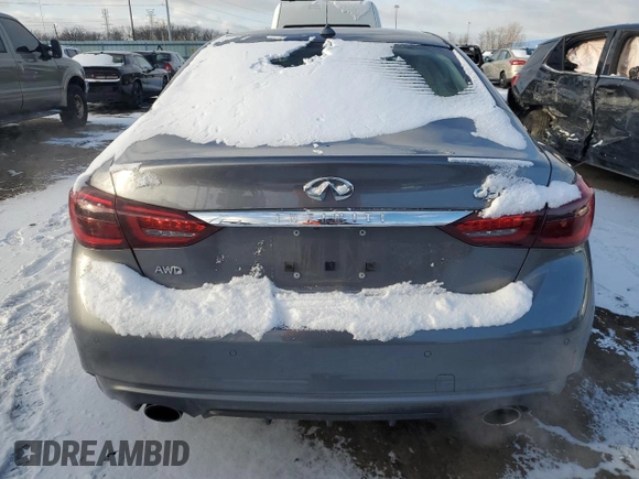 2019 Infiniti Q50 3.0t LUXE with VIN JN1EV7AR4KM552600, listed as a Copart auction lot 84406484 with 48,506 mi miles and Clean Title. Bid and sale history available at carsss.com. Image 6.