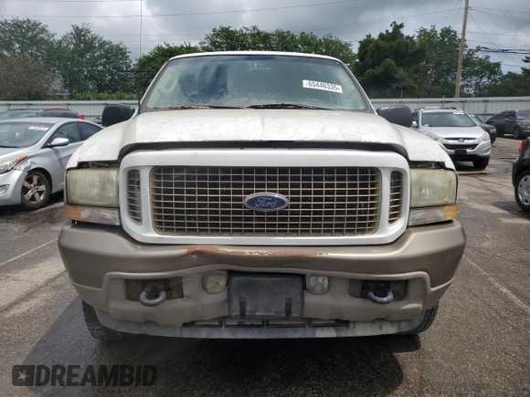 2003 Ford Excursion Eddie Bauer z VIN 1FMNU45S33ED05927, wystawiony jako Copart lot #65446335 z przebiegiem 149 989 mil mil oraz Czysty tytuł • Clean title. Historia ofert i sprzedaży dostępna na DreamBid. Obrazek 5.