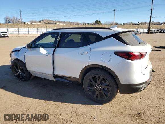 2021 Chevrolet Blazer RS with VIN 3GNKBKRS1MS527201, listed as a Copart auction lot 83825174 with 40,077 mi miles and Salvage title. Bid and sale history available at DreamBid. Image 2.