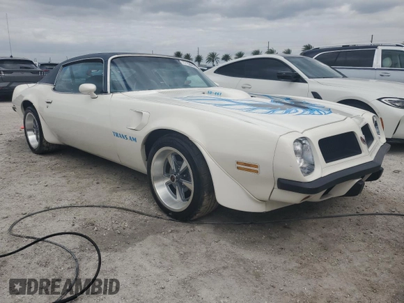 1974 Pontiac Firebird z VIN 2V87X4N121706, wystawiony jako Copart lot #77156494 z przebiegiem 2 359 mil mil oraz Nie do naprawy • Non repairable. Historia ofert i sprzedaży dostępna na DreamBid. Obrazek 4.