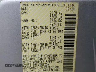 2015 Nissan Xterra S with VIN 5N1AN0NUXFN657560, listed as a Copart auction lot 80971614 with 102,655 mi miles and Salvage Title. Bid and sale history available at DreamBid. Image 13.