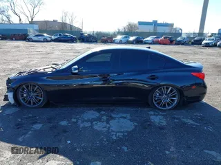 2016 Infiniti Q50 3.0t Red Sport 400 with VIN JN1FV7AR9GM451130, listed as a IAAI auction lot 41847805 with 89,146 mi miles. Bid and sale history available at carsss.com. Image 15.